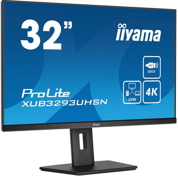 iiyama Monitor 31.5" Iiyama XUB3293UHSN-B5 IPS 3840x2160/60Hz/4ms/HDMI/DP/USB/RJ45/zvuč Slika 2