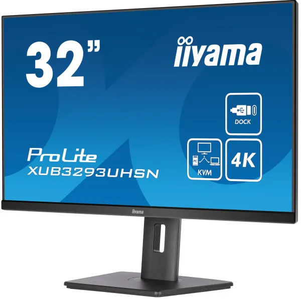 iiyama Monitor 31.5" Iiyama XUB3293UHSN-B5 IPS 3840x2160/60Hz/4ms/HDMI/DP/USB/RJ45/zvuč Slika 3