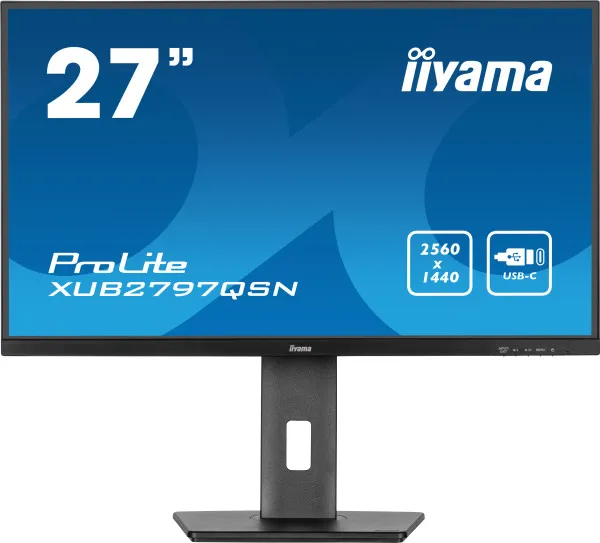 iiyama Monitor 27" Iiyama XUB2797QSN-B2 IPS 2560x1440/100Hz/1ms/HDMI/DP/USB/zvučnici Slika 1