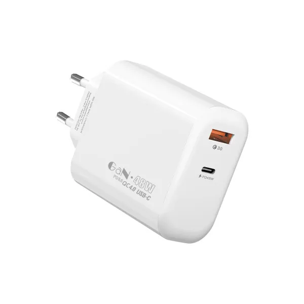 Strujni adapter S-link SL-EC68 45W PD30W/QC 18W USB-A/USB-C Brzo punjenje Slika 2