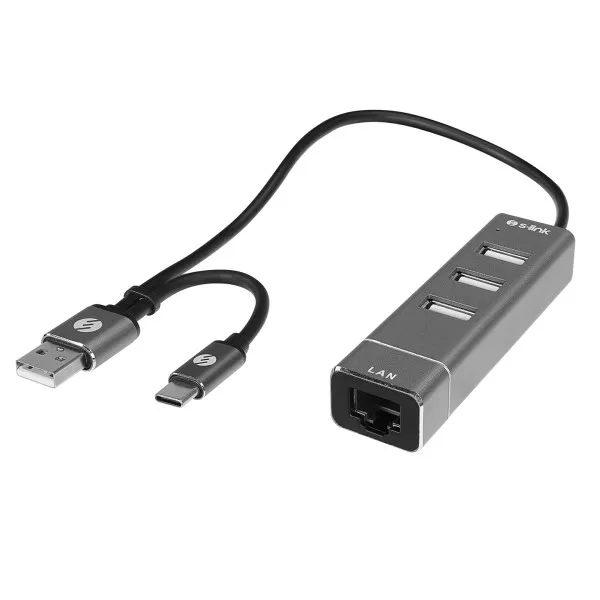 Adapter USB S-link SW-U222 USB 2.0/USB-C na LAN 10/100Mbps Slika 4