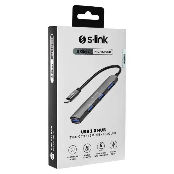 Adapter S-link SW-U324 USB 3.0 na USB-C 3 port USB 2.0 Slika 3