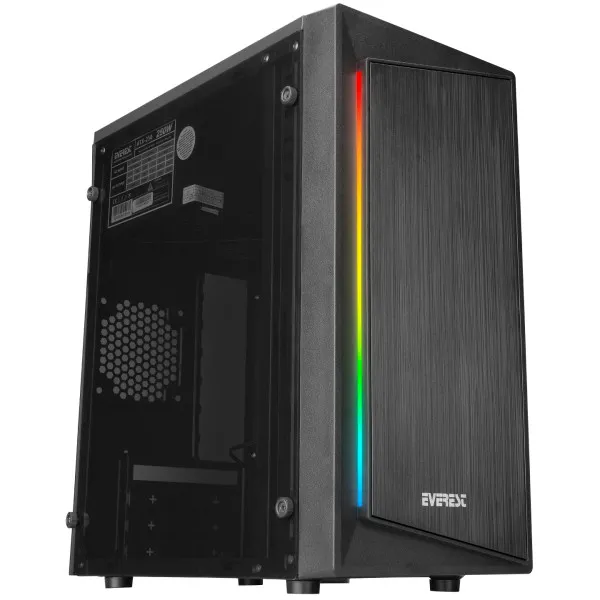 Kuciste Everest Blazon Peak 250W PSU, Acrylic Panel Gaming RGB Slika 1