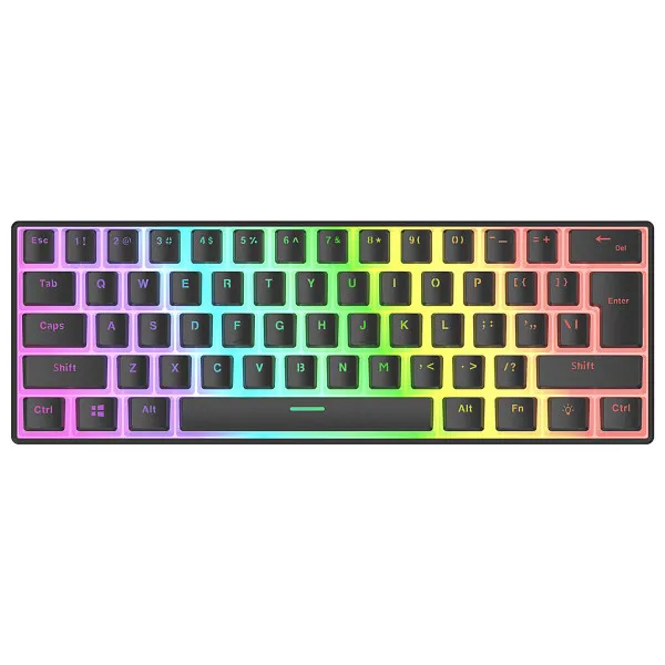 Tastatura USB-C Rampage RADIANT K11 Red Switch US RGB crna Slika 5