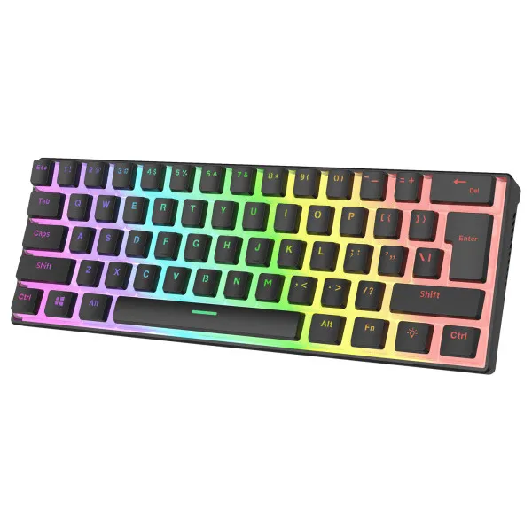 Tastatura USB-C Rampage RADIANT K11 Red Switch US RGB crna Slika 4