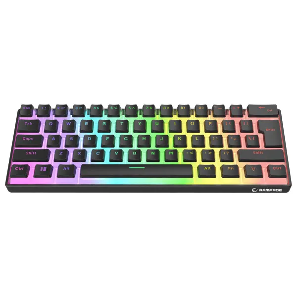 Tastatura USB-C Rampage RADIANT K11 Red Switch US RGB crna Slika 3