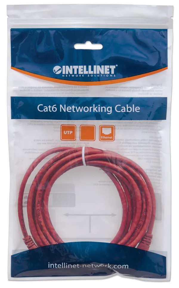 Intellinet LAN UTP kabl intellinet 342148 Cat6 CCA/Crveni/1m Slika 2