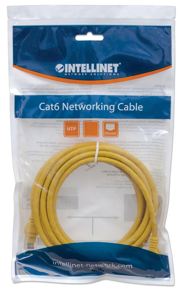 Intellinet LAN UTP kabl intellinet 342346 Cat6 CCA/Žuti/1m Slika 2