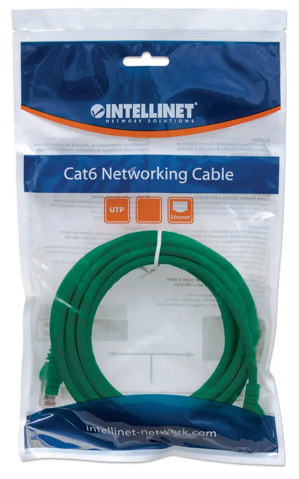 Intellinet LAN UTP kabl intellinet 342476 Cat6 CCA/Zeleni/1m Slika 2