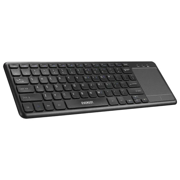 Tastatura WiFi Everest EKW-155 TouchPad US crna Slika 1