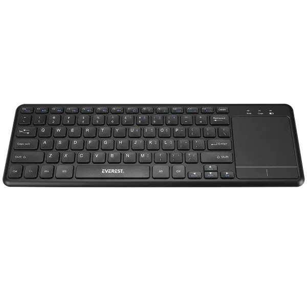 Tastatura WiFi Everest EKW-155 TouchPad US crna Slika 4