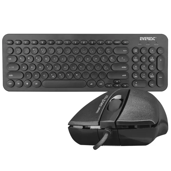 Tastatura+miš US Everest KM-01K YU crna Slika 1