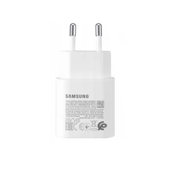 Kućni punjač Samsung PD 3A 25W Type C bez kabla beli BULK (EP-TA800NWE) Slika 2