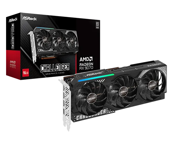 ASRock SVGA Asrock Radeon RX 9070 Challenger 16GB, RX9070 CL 16G Slika 1