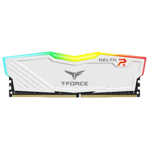RAM DDR4 8GB TeamGroup DELTA RGB 3200MHz CL16 TF4D48G3200HC16F01 White Slika 1