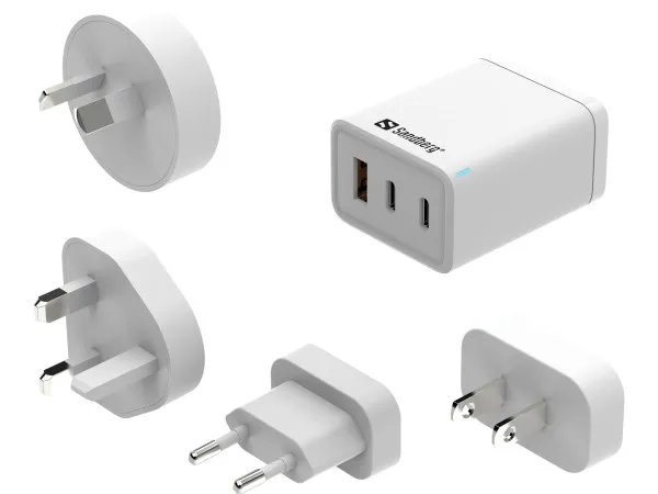 Sandberg 3in1 TravelCharger USB-C/A 65W 441-59 Slika 2