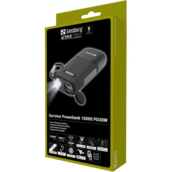 Powerbank Sandberg Survivor 421-11 10000mAh 30W PD Slika 3