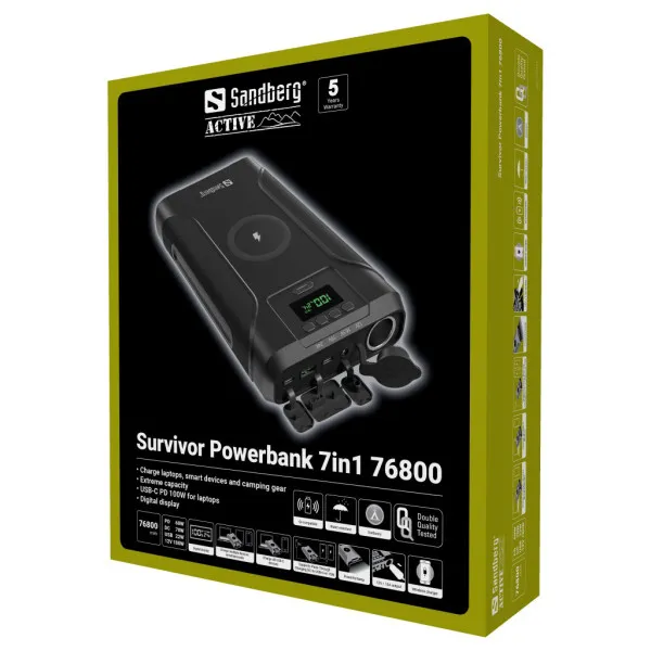 Powerbank Sandberg Survivor 7u1 421-15 76800mAh 60W PD Slika 7