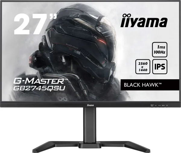 iiyama Monitor 27" Iiyama G-Master GB2745QSU-B2 IPS 2560x1440/100Hz/1ms/HDMI/DP/USB/zvu Slika 1