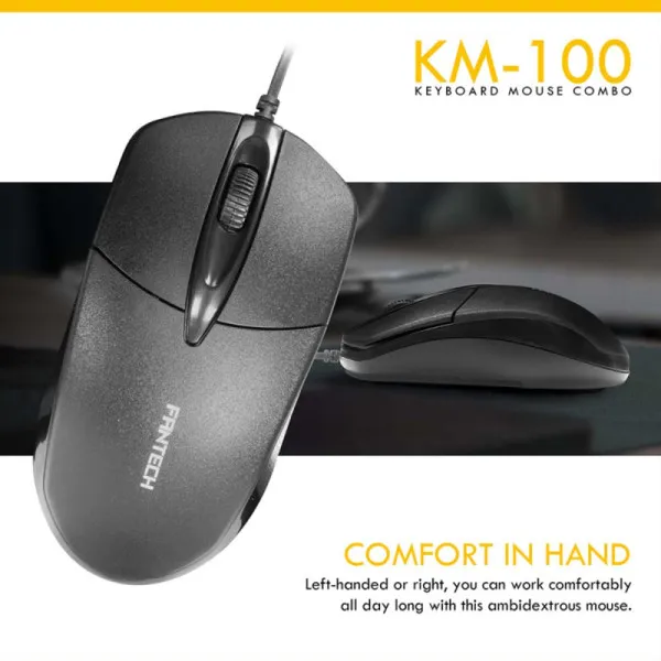 Tastatura + Mis USB Logitech Fantech GO KM-100 US crna Slika 2