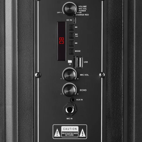 Zvucnik Mikado MD-BT609 20W, USB, Bluetooth, micro SD crni Slika 4