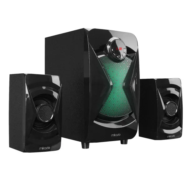 Zvučnici 2.1 Mikado MD-370BT 38W Bluetooth crni Slika 1