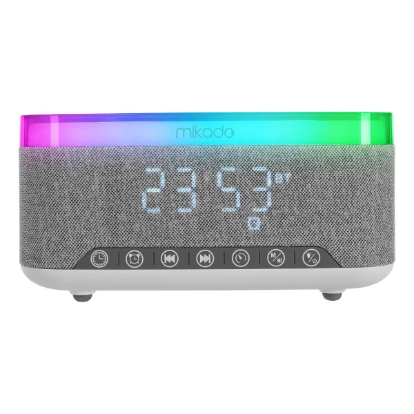 Zvučnik Mikado MD-W8 1200mah, 10W lampa/alarm/wireless punjač/sivi Slika 1