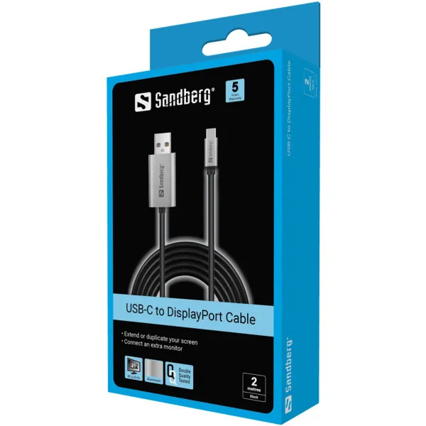Kabl Sandberg 136-51 USB-C na DisplayPort 2m Slika 3