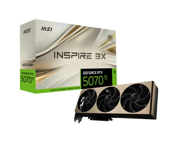 SVGA MSI RTX 5070Ti Inspire 3X OC 16GB GDDR7 Slika 1