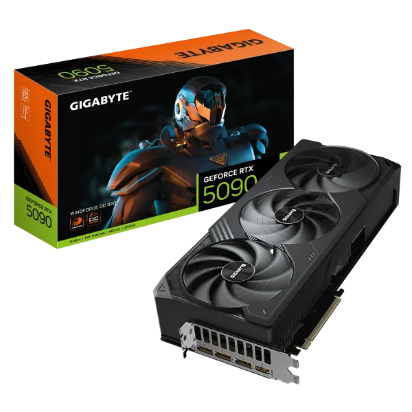SVGA Gigabyte RTX 5090 WindForce3 OC 32GB GDDR7 512Bit, GV-N5090WF3OC-32GD Slika 1
