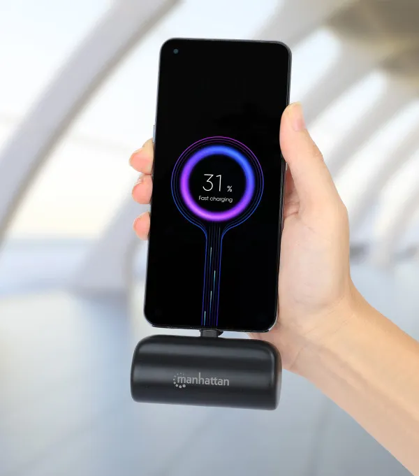 Powerbank Manhattan 1026336 5000mAh 10W/Black/USB-C Slika 2