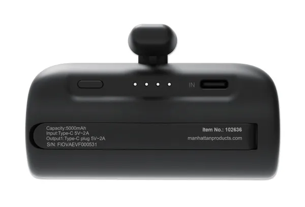 Powerbank Manhattan 1026336 5000mAh 10W/Black/USB-C Slika 7