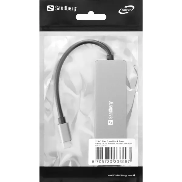 USB adapter Sandberg 336-99 100W USB-C 5 u 1 Slika 2