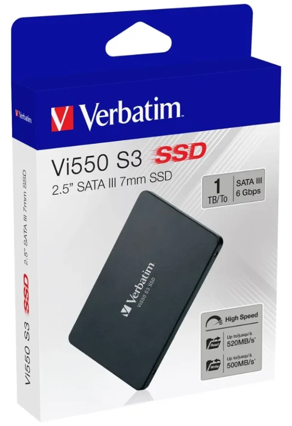 SSD 2.5" SATA Verbatim Vi550 S3 1TB 520MB/s 500MB/s Slika 1