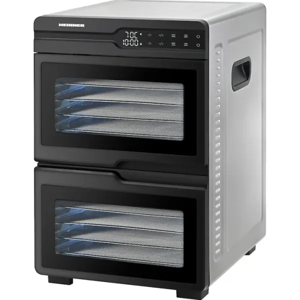 Heinner Dehidrator HEINNER DUALDRY PRO HFD-KDDB1200BKSS 1000-1200W/12 mesta/80c/timer Slika 2