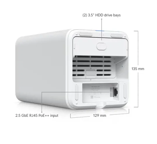 HDD NAS Storage Ubiquiti UniFi UNAS 2-Bay White Slika 2
