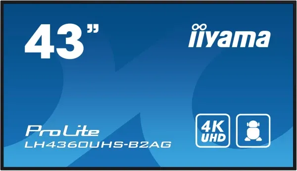 iiyama Digitalni ekran 43" Iiyama LH4360UHS-B2AG VA 3840x2160/Android 11/60Hz/6.5ms Slika 1