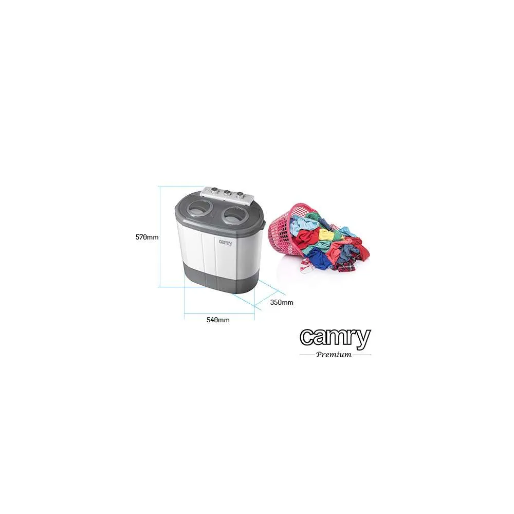 CAMRY CR8052 MINI PRENOSIVA MAŠINA ZA PRANJE SA CENTRIFUGOM Slika 1