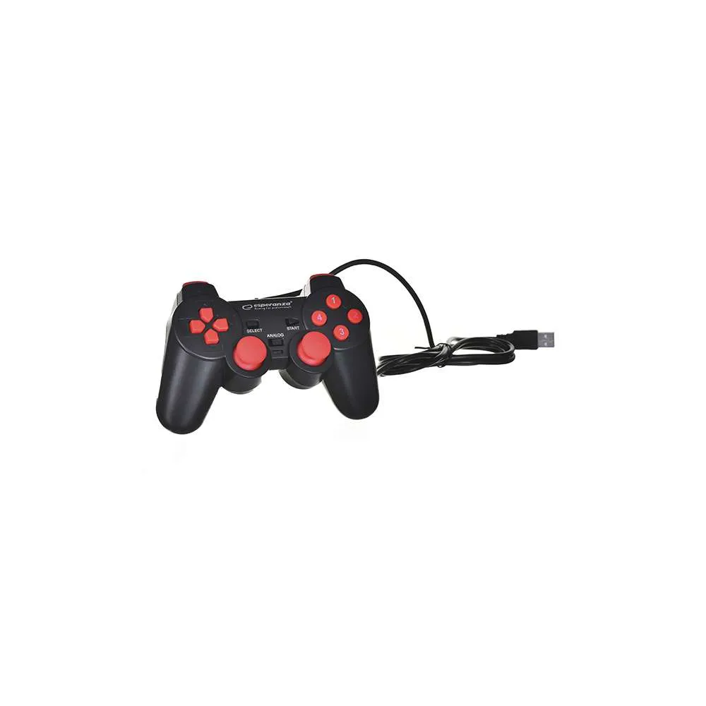 ESPERANZA EGG102R GAMEPAD USB WARRIOR CRNO/CRVENI Slika 1