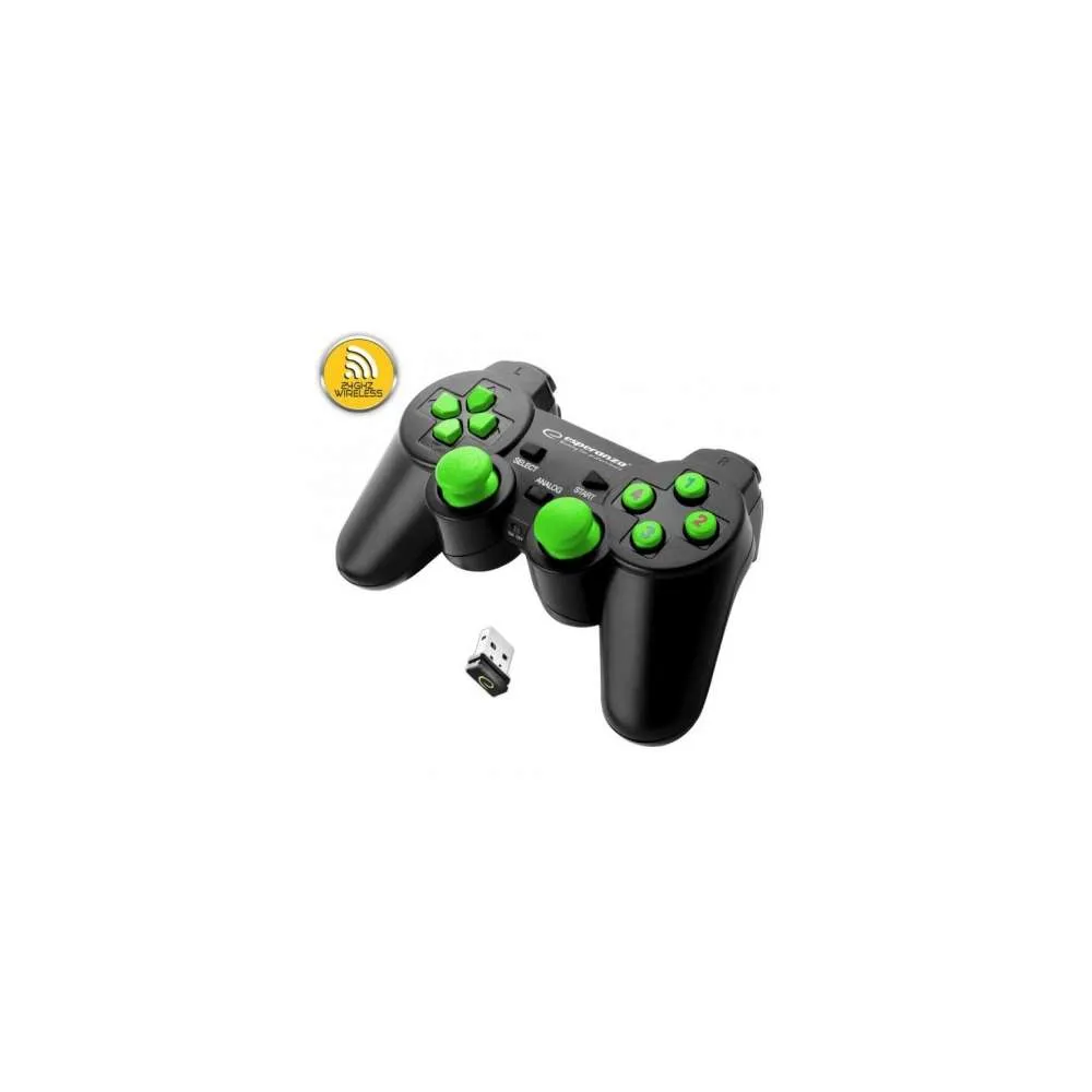 ESPERANZA EGG108G BEŽIČNI GAMEPAD 2.4GHZ PS3/PC USB  GLADIATOR ZELENI Slika 1