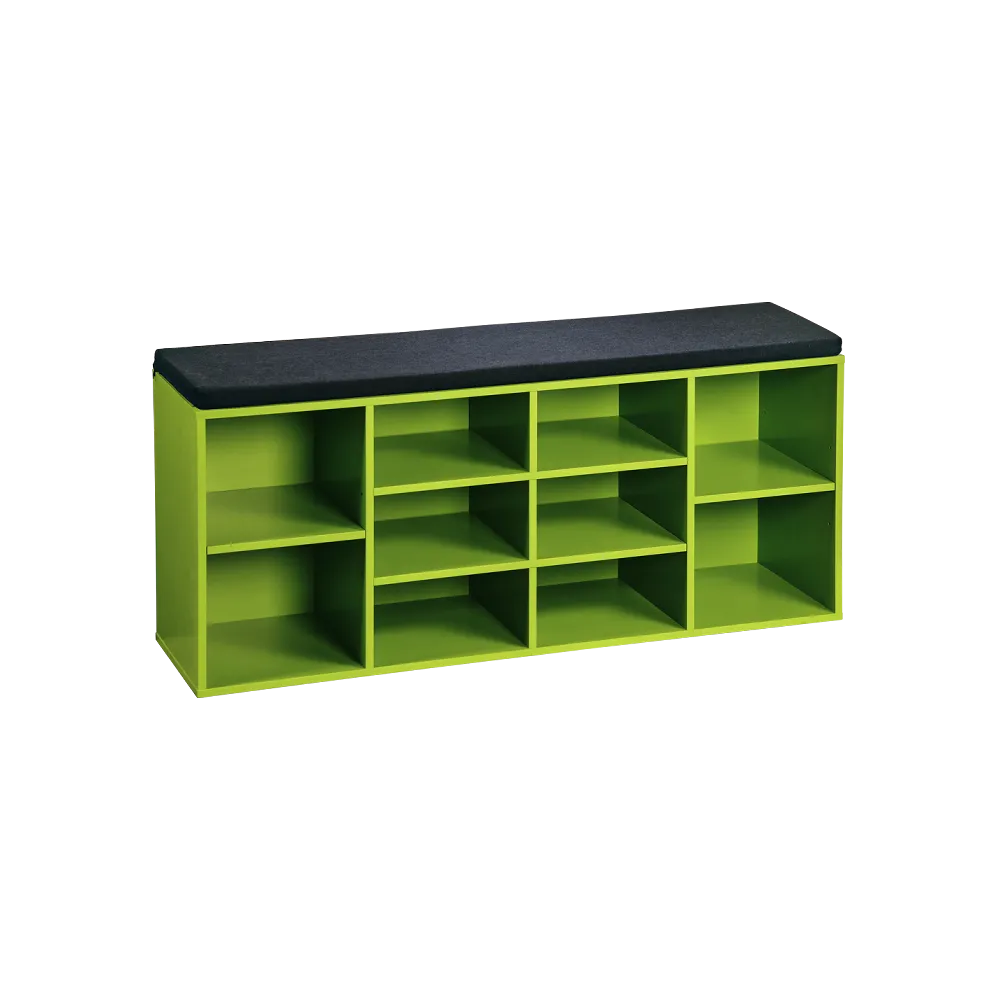 KESPER KSP15982 DRVENI CIPELARNIK ZELENI SA JASTUKOM ZA SEDENJE 103,5X48X29,5CM Slika 1