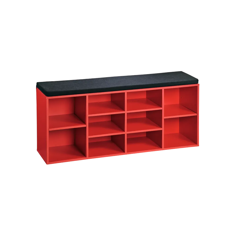 KESPER KSP15983 DRVENI CIPELARNIK CRVENI SA JASTUKOM ZA SEDENJE 103,5X48X29,5CM Slika 1
