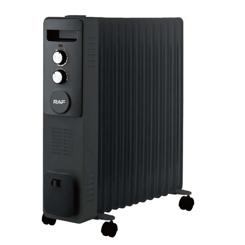 RAF R.1338B ULJNI RADIJATOR SA VENTILATOROM 13 REBARA CRNI 2900W Slika 1