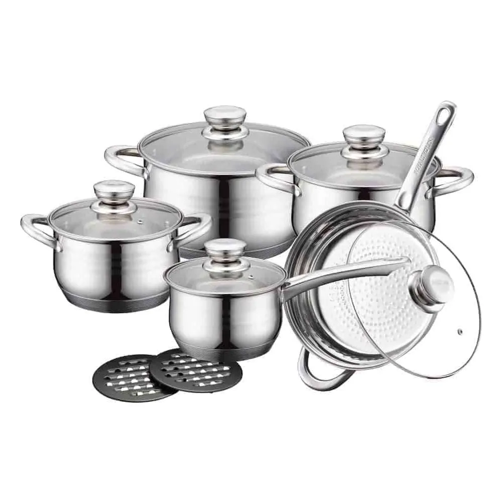 ROYALTY RL1232-12 ŠERPE SA POKLOPCEM SET 12 DELOVA INOX- Slika 1