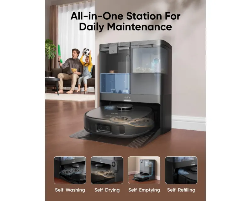 ANKER Eufy Omni X10 Pro MopMaster Robot Usisivač sa bazom crni Slika 7