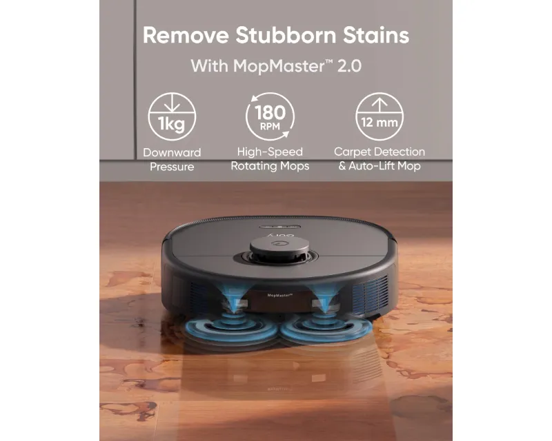 ANKER Eufy Omni X10 Pro MopMaster Robot Usisivač sa bazom crni Slika 8