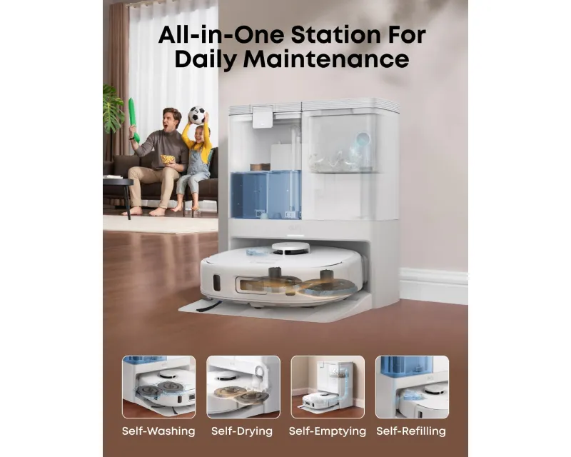 ANKER Eufy Omni X10 Pro MopMaster Robot Usisivač sa bazom beli Slika 7
