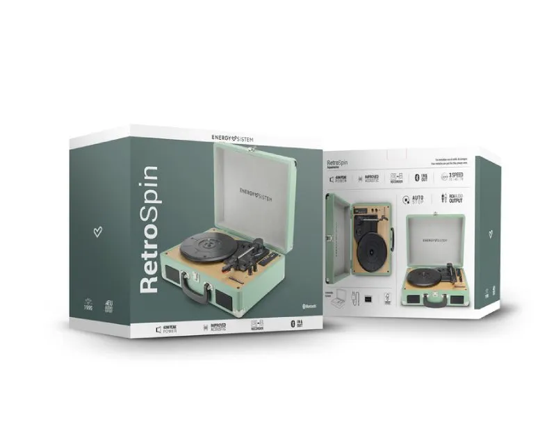 ENERGY SISTEM Aquamarine Retrospin Gramofon (M50022)  Slika 6
