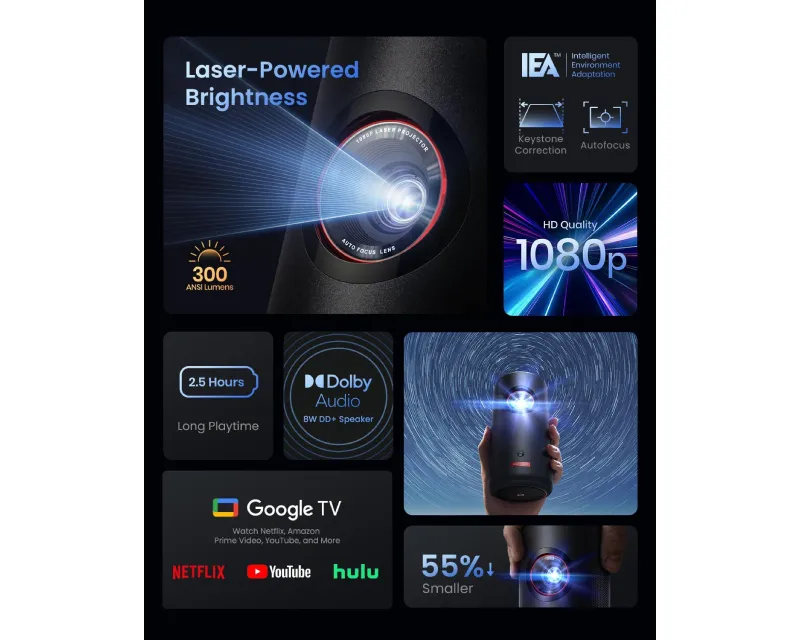 ANKER Nebula Capsule 3 Full HD Android TV projektor  Slika 9