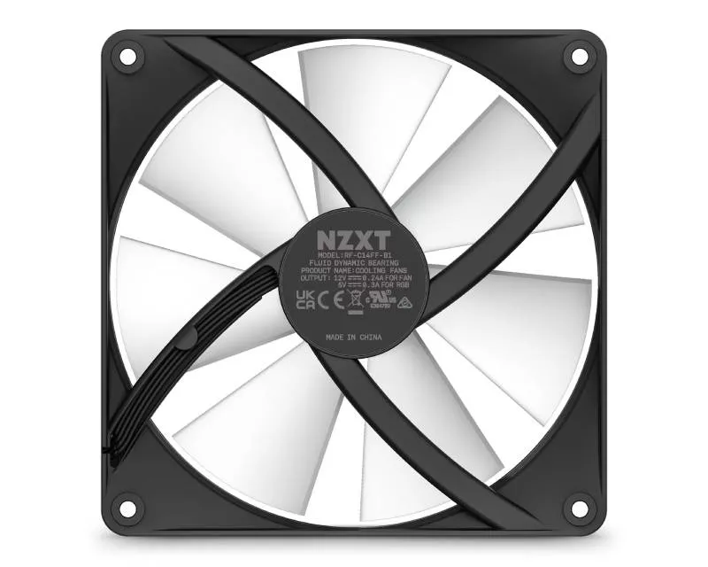 NZXT F140RGB Core 140mm ventilator crni (RF-C14SF-B1)  Slika 5